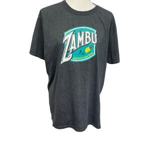 Zambu Brazilian Buzz Button Inspired Mens Medium Cotton Blend Crew Neck Tee